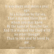 "Annabel Lee" by Edgar Allan Poe