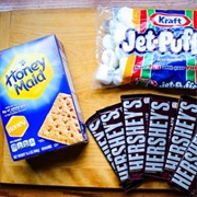 Graham Crackers, Chocolate, and Marshmallows