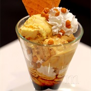 Peach Stracciatella Ice Cream