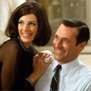 Don Draper and Megan Calvet