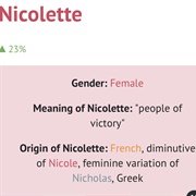 Nicolette