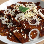 Chilaquiles in Mole Sauce