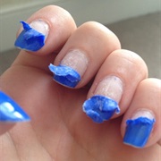 Picking off Nail Polish Instead of Using the Remover