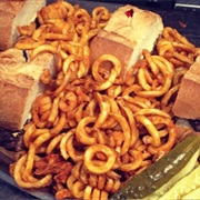 The Everest: 2 Lb Burger on Italian Loaf With Fries