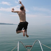 Gone Swimming off the Back of a Boat