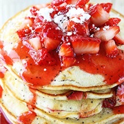 Strawberry Lemon Poppyseed Pancakes