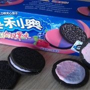 Raspberry and Blueberry Oreo