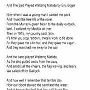 The Band Played Waltzing Matilda, Eric Bogle