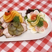 Eating Smørrebrød for Lunch