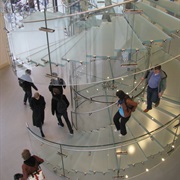 Glass Stair at the Apple Store of Amsterdam