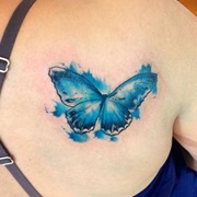 Blue Watercolour Butterfly