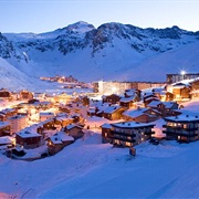 Snowboarding in the Alps