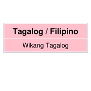 Tagalog / Filipino