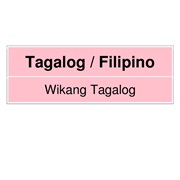 Tagalog / Filipino