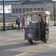 Getting "Rickshawed" Down Atlantic City Boardwalk