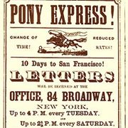 The Pony Express Starts