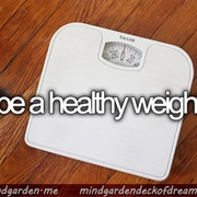 Be a Healthy Weight