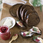Smoked Trout and Horseradish on Pumpernickel