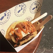 Beer Chocolate Pretzel Ice Cream Pop With Chocolate Cinnamon Cookies