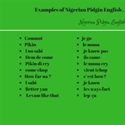 Nigerian Pidgin