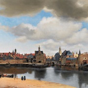 &quot;View of Delft&quot; by Vermeer in the Hague, Netherlands