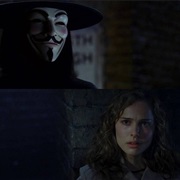 V X Evey (V for Vendetta)