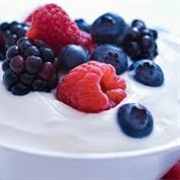 Greek Yogurt With Red Fruits