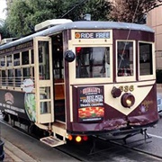 Rode the McKinney Avenue Trolley in Dallas, TX