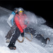 Tobogganing at Night