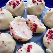 White Chocolate and Strawberry Truffle