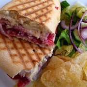 Bacon Brie and Cranberry Panini