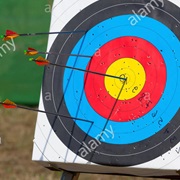 Shot Bull's Eye in Archery
