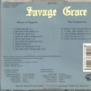 Savage Grace - Master of Disguise