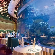 Eaten at the Al Mahara Restaurant