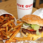 Five Guys Cheeseburger