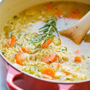 Lemon Chicken Orzo Soup