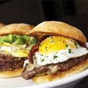 Gourmet Burger w/Fancy Bacon &amp; Fried Egg