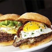 Gourmet Burger W/Fancy Bacon & Fried Egg