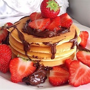 Strawberry Nutella Pancakes