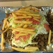 Olympos Gyros: 3 Lb Meat, 1 Lb Tzatiki Sauce, Pita, & Fries