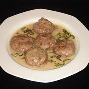 Keftedes (Meatballs) in Avgolemono Sauce