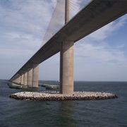 Sailing Under Sunshine Skyway Bridge
