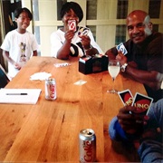 Playing Uno With the Family