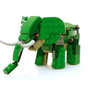 Green Lego Elephant