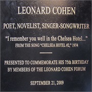 Chelsea Hotel by Leonard Cohen
