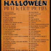 Halloween Movie Marathon