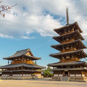 Touched the Oldest Wooden Building in the World (Horyu-Ji, Japan)