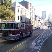 Aboard Cable Car Looking Toward Nob Hill, SF