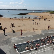 Nautholsvik Geothermal Beach in Reykjavik, Iceland