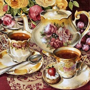 Drink Tea From a Beautiful Tea Set